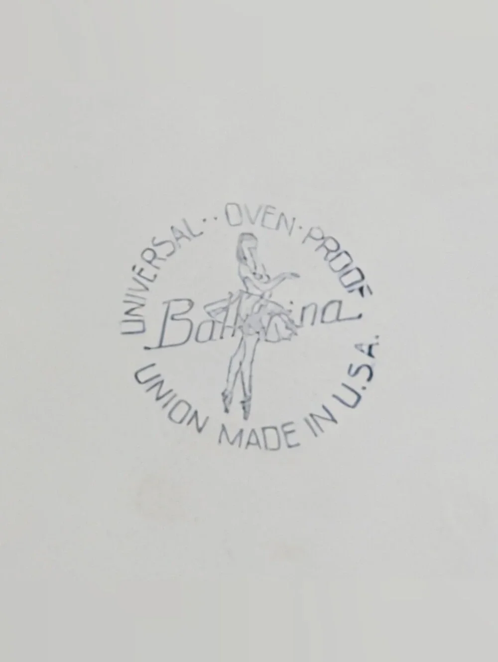 Vintage Universal Ballerina Plate Oven-Proof Serving Platter Lug Handles USA